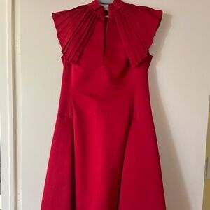 Rare Vintage Brioni Vibrant Red DRESS . Size about 4/6 or S